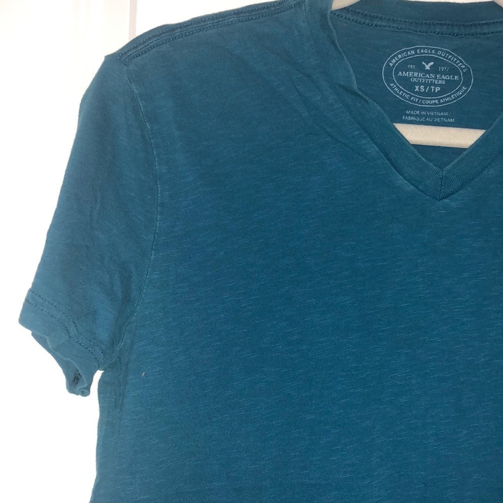 AEO Blue ATHLETIC FIT TSHIRT - Picture 4 of 6